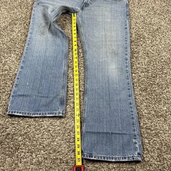 Levis Jeans Mens 34x30 Baggy 527 Bootcut Western Workwear Cotton Y2K Flare - Picture 8 of 12